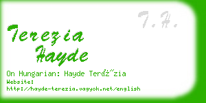 terezia hayde business card